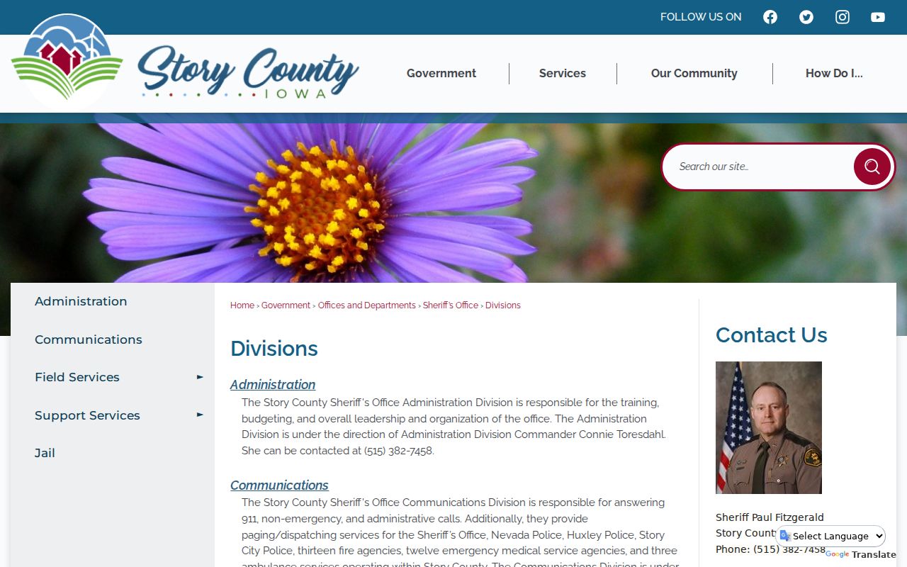Story County active warrant processing and service description