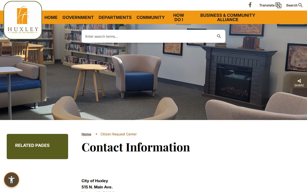 Huxley warrant records request and municipal contact context