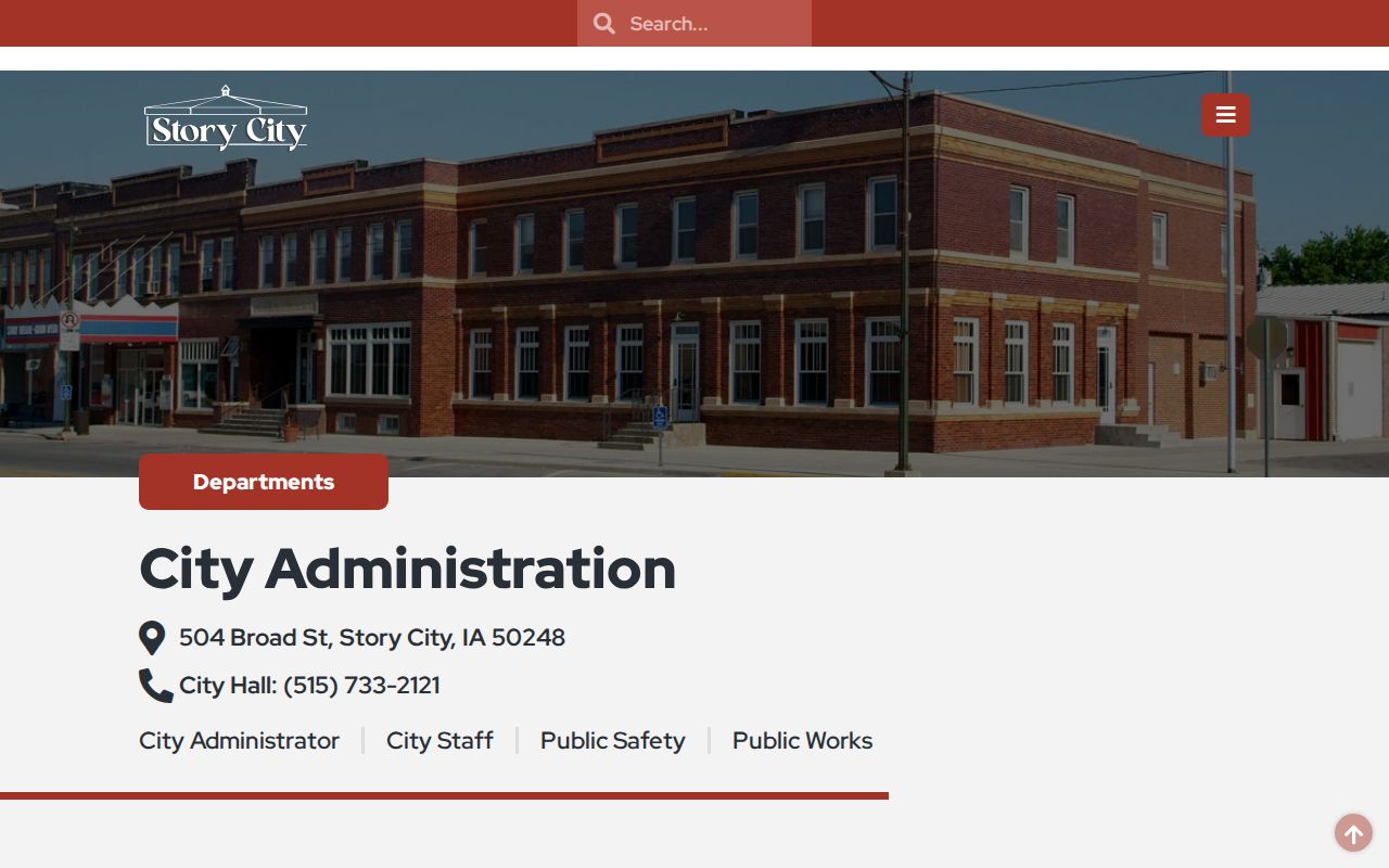 Story City warrant roles and official city administration context